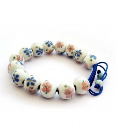 Crafted Vintage Porcelain Adjustable Bracelet