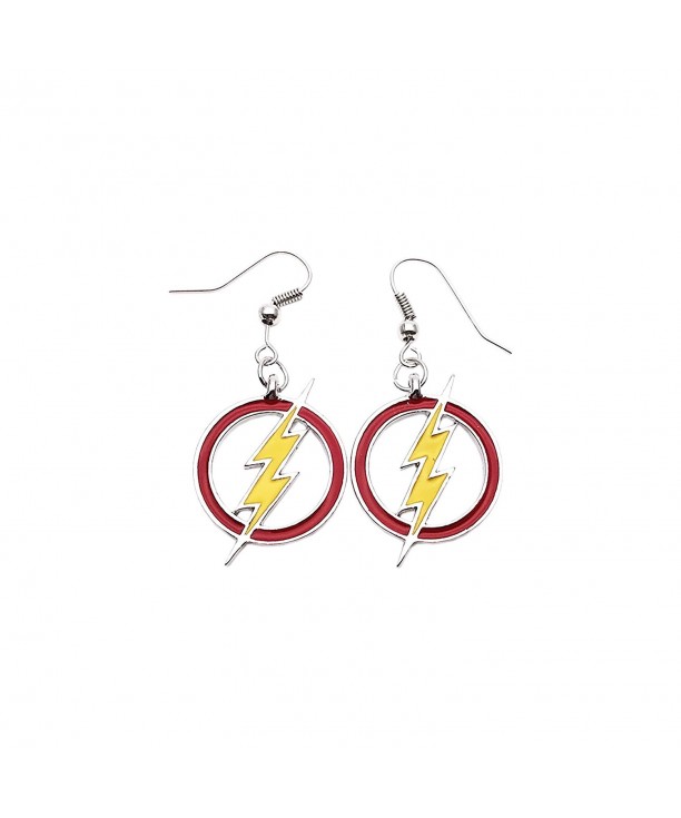 DC Comics Silvertone Lightning Earrings