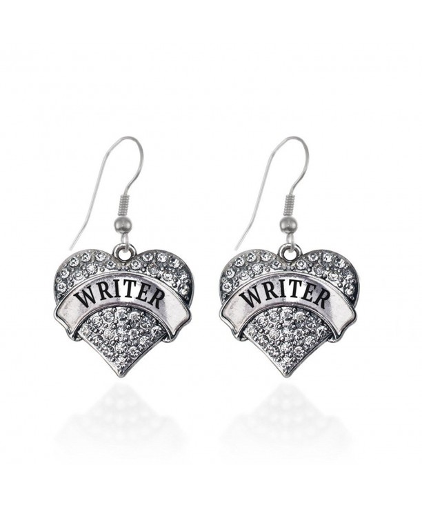 Writer Earrings French Crystal Rhinestones