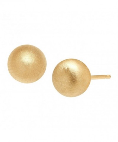 Just Gold Satin Ball Earrings