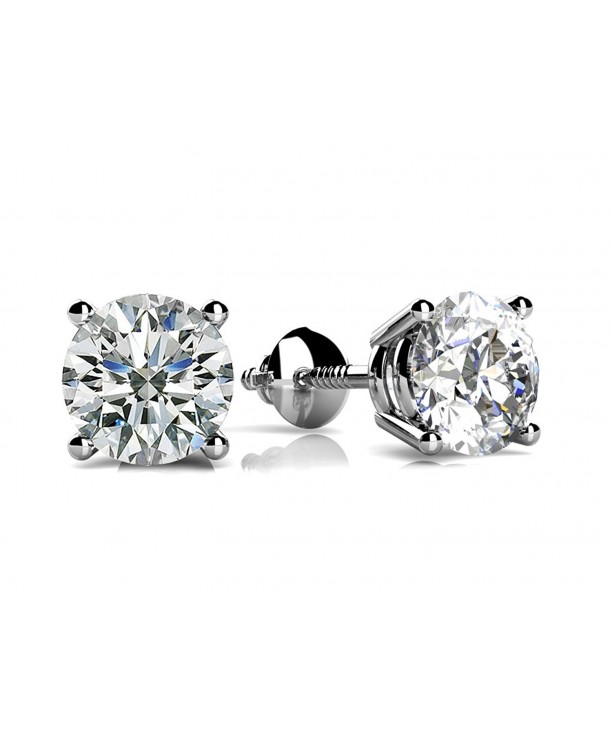 Zirconia Earrings Sterling Silver Plated