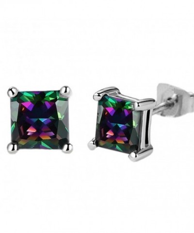 Plated Earrings Beautiful Colorful Zircon