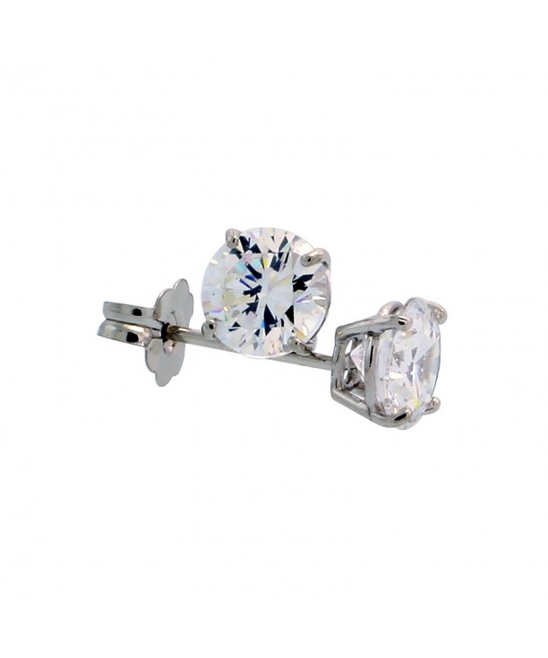 Zirconia Earrings Brilliant Basket Setting