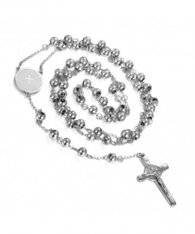 Flongo Vintage Stainless Crucifix Necklace