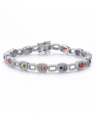 Caperci Zirconia Birthstone Multi Gemstone Bracelet