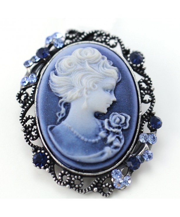 Cameo Brooch Necklace Pendant Compatible