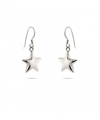 Sterling Silver Star Dangle Earrings