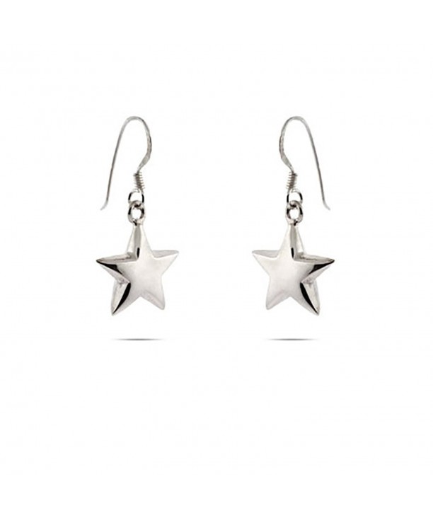 Sterling Silver Star Dangle Earrings