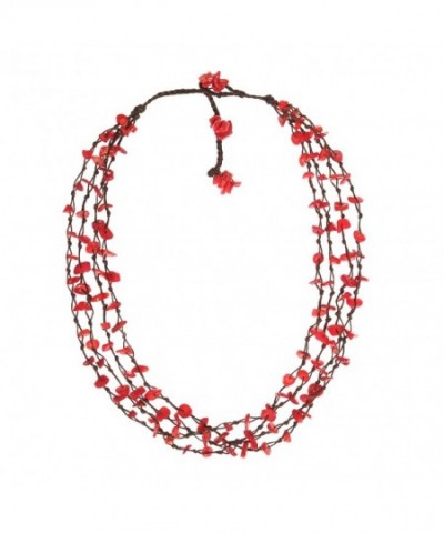 Reconstructed Cotton Beauty Multistrand Necklace