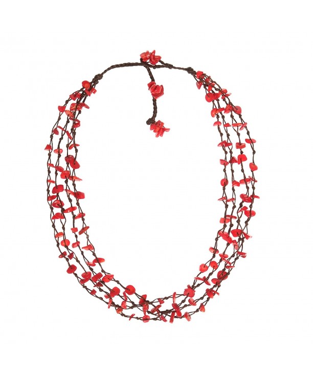 Reconstructed Cotton Beauty Multistrand Necklace
