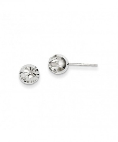 Diamond Ball Earrings Sterling Silver
