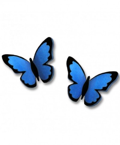 Sienna Blue Morpho Butterfly Earrings