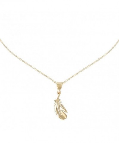 Poulettes Jewels Plated Necklace Feather