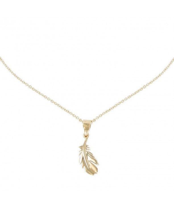 Poulettes Jewels Plated Necklace Feather