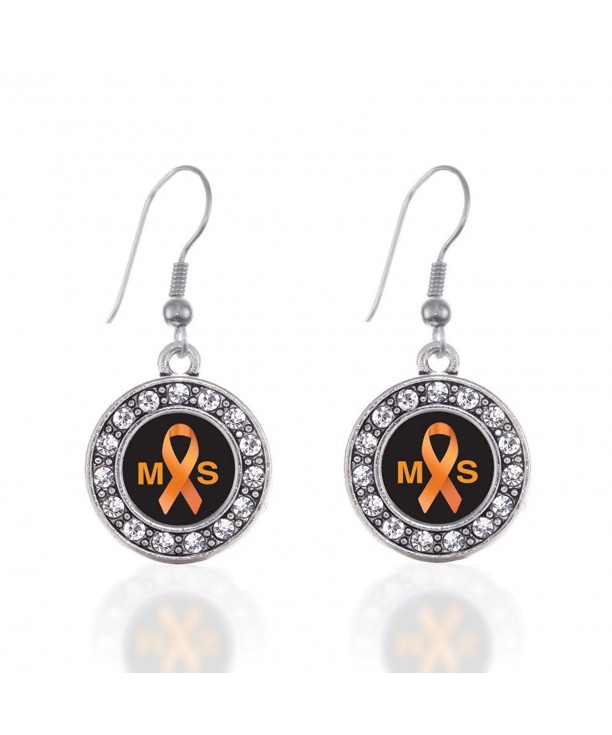 Multiple Sclerosis Awareness Earrings Rhinestones