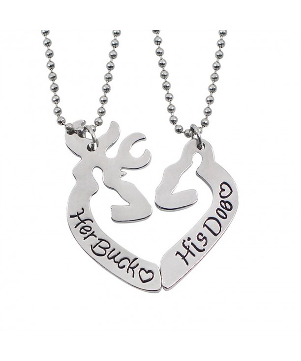 Heart Couple Engraved Pendant Necklace