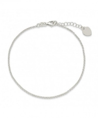 Sterling Silver Polished Anklet Inches