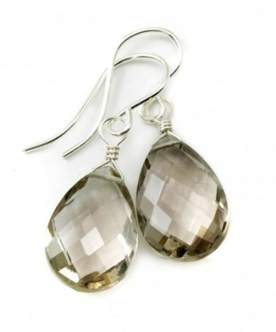 Sterling Earrings Faceted Teardrops Dangles