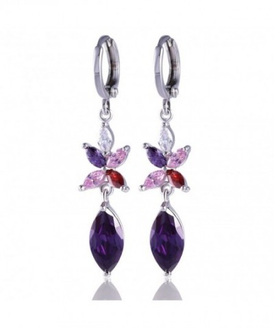 GULICX Amethyst Butterfly Absorbing Earrings