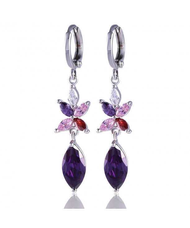 GULICX Amethyst Butterfly Absorbing Earrings