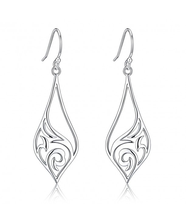 Highly Polished Sterling Filigree Earrings