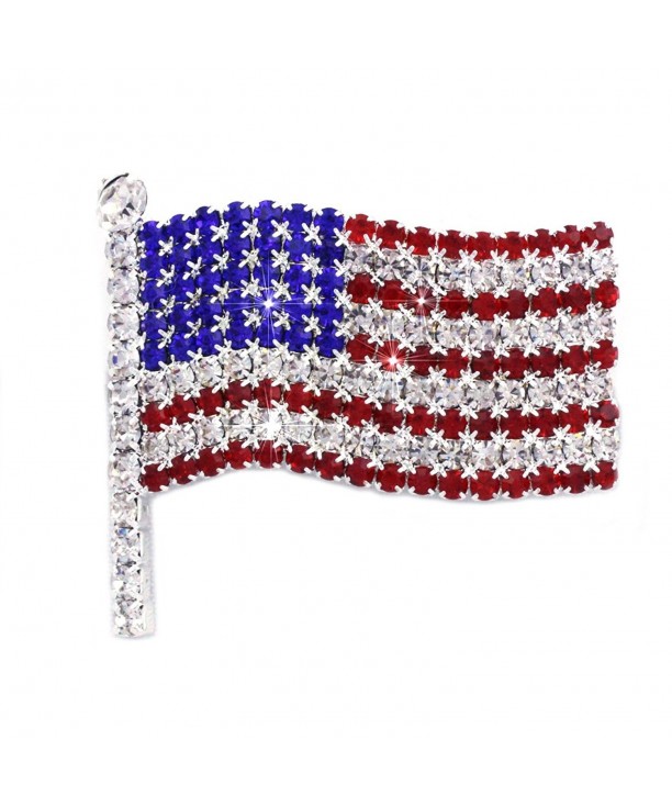 cocojewelry American Brooch Independence Silver tone