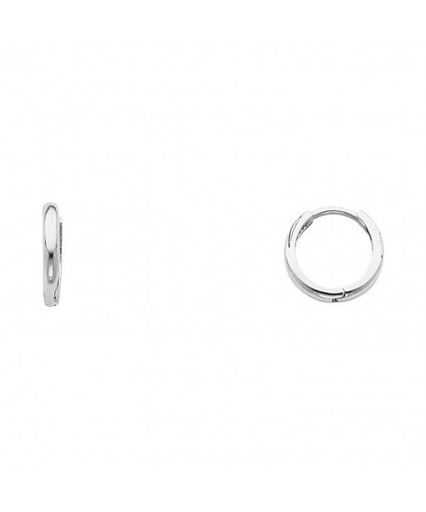 White 1 5mm Thickness Huggie Earrings