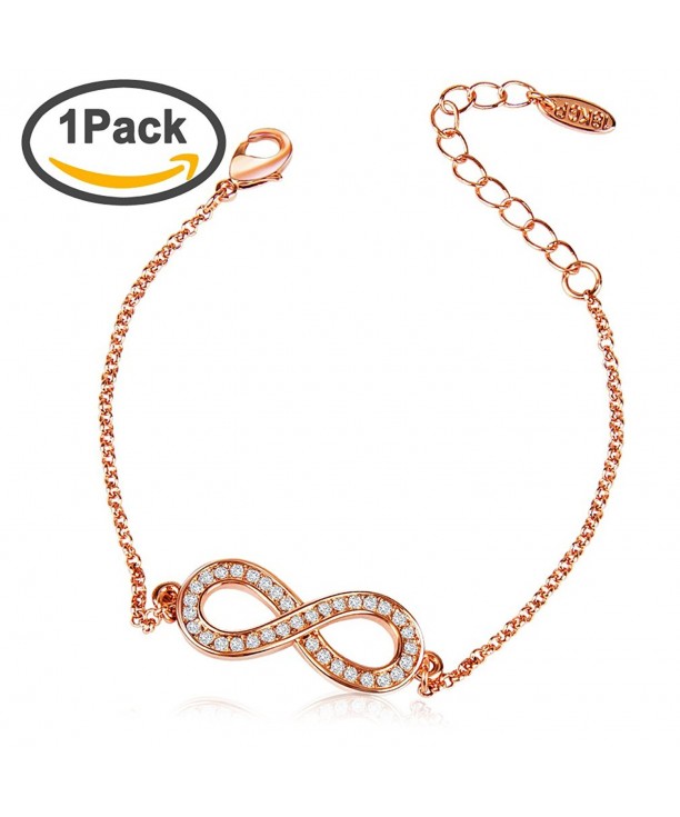 ANBALA Rose Gold Infinity Bracelet Zirconia