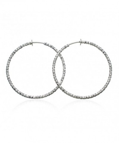 Medium Round Silvertone Fashion Earrings