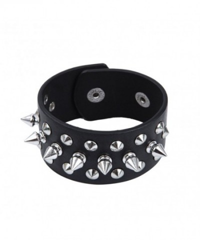 Premium Black Studded Leather Bracelet