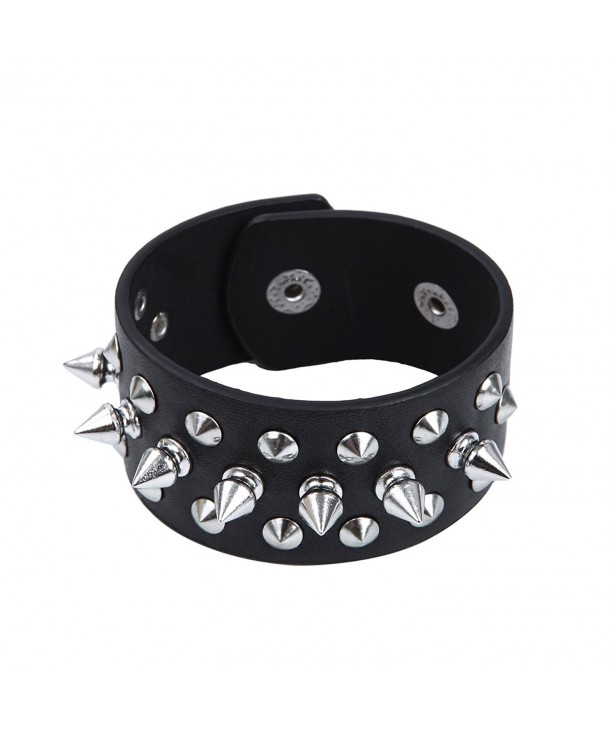 Premium Black Studded Leather Bracelet