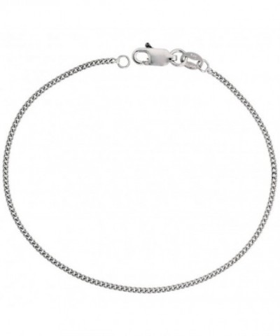 Sterling Silver Curb Chain Necklaces Bracelets Anklets Beveled Edges ...