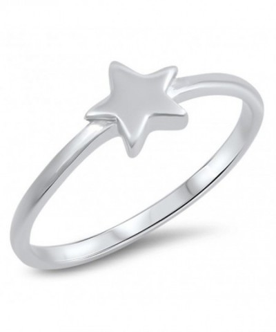 Classic Star Sterling Silver Simple