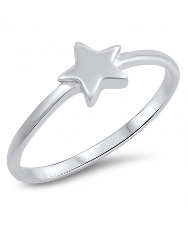 Classic Star Sterling Silver Simple