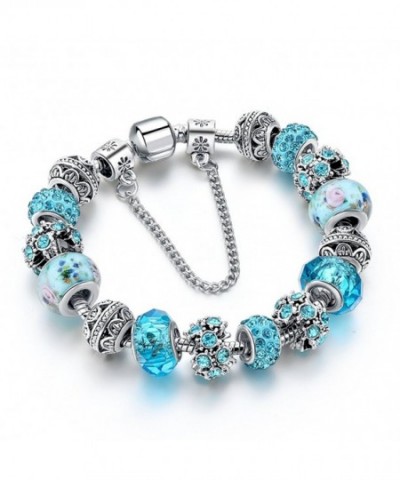 Bracelet Crystal Murano Silver Valentines