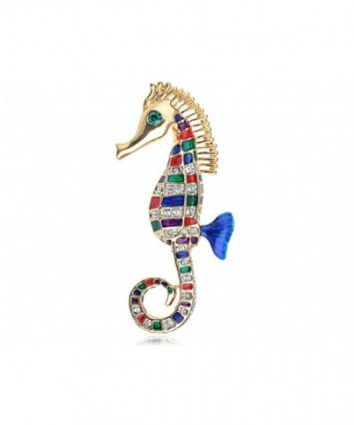 Alilang Emerald Crystal Rhinestone Seahorse