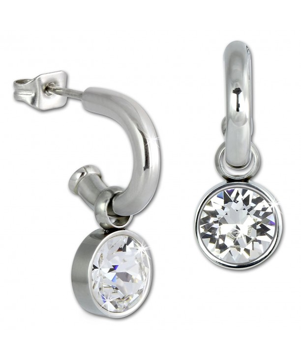 Amello Stainless earrings Swarovski ESOS02W