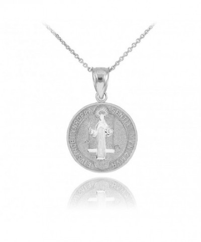 Sterling Saint Benedict Protection Necklace