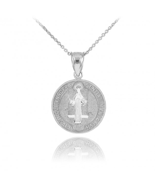 Sterling Saint Benedict Protection Necklace