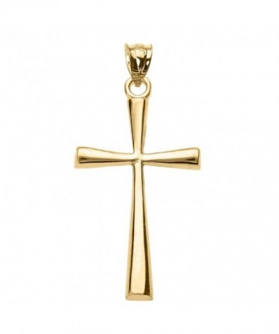 Solid Yellow Simple Cross Pendant