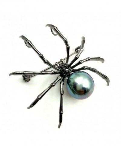 Victorian Mother Spider Brooches Silver