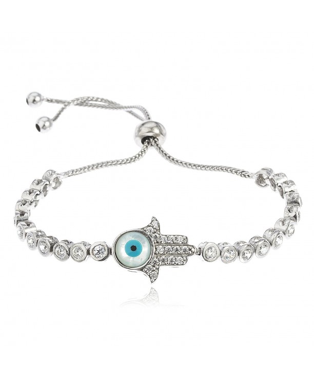 Sterling Zirconia Adjustable Bracelet I 2497