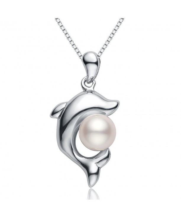 Dolphin Necklace Freshwater Cultured Sterling