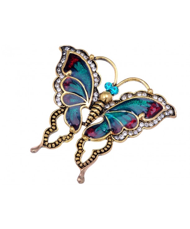 Alilang Antique Turquoise Vintage Butterfly