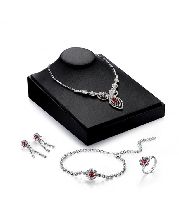 Crystal Jewelry Necklace Earrings Bracelet