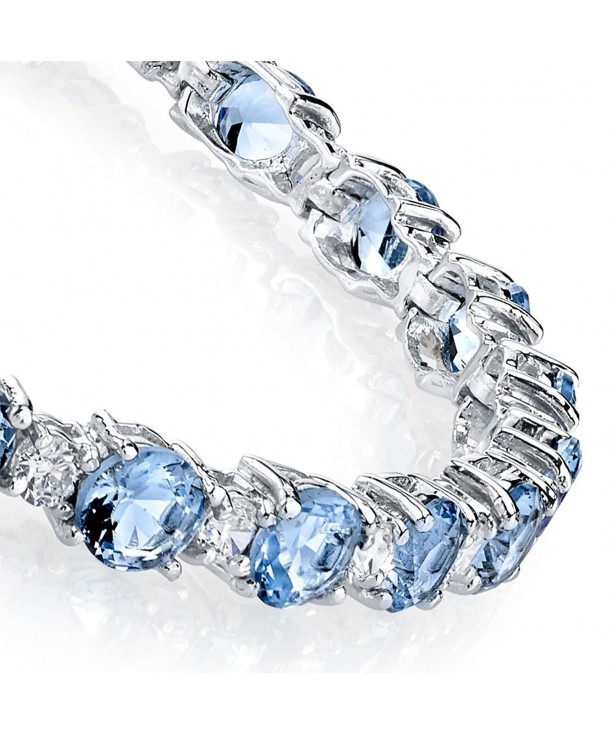 Sterling Classic Simulated Tanzanite Bracelet