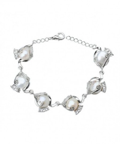 Silver Bracelet Freshwater Cultured Beaded