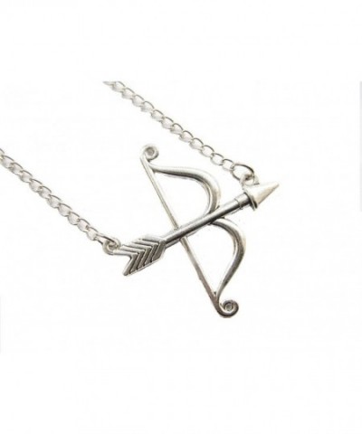 Antique Silver Necklace Archery Pendant