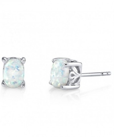 Sterling Silver Carats Created Earrings