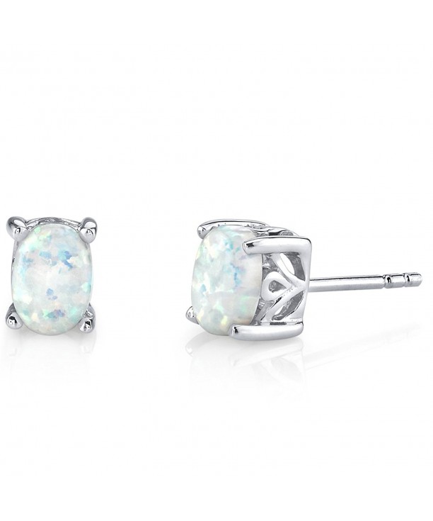 Sterling Silver Carats Created Earrings